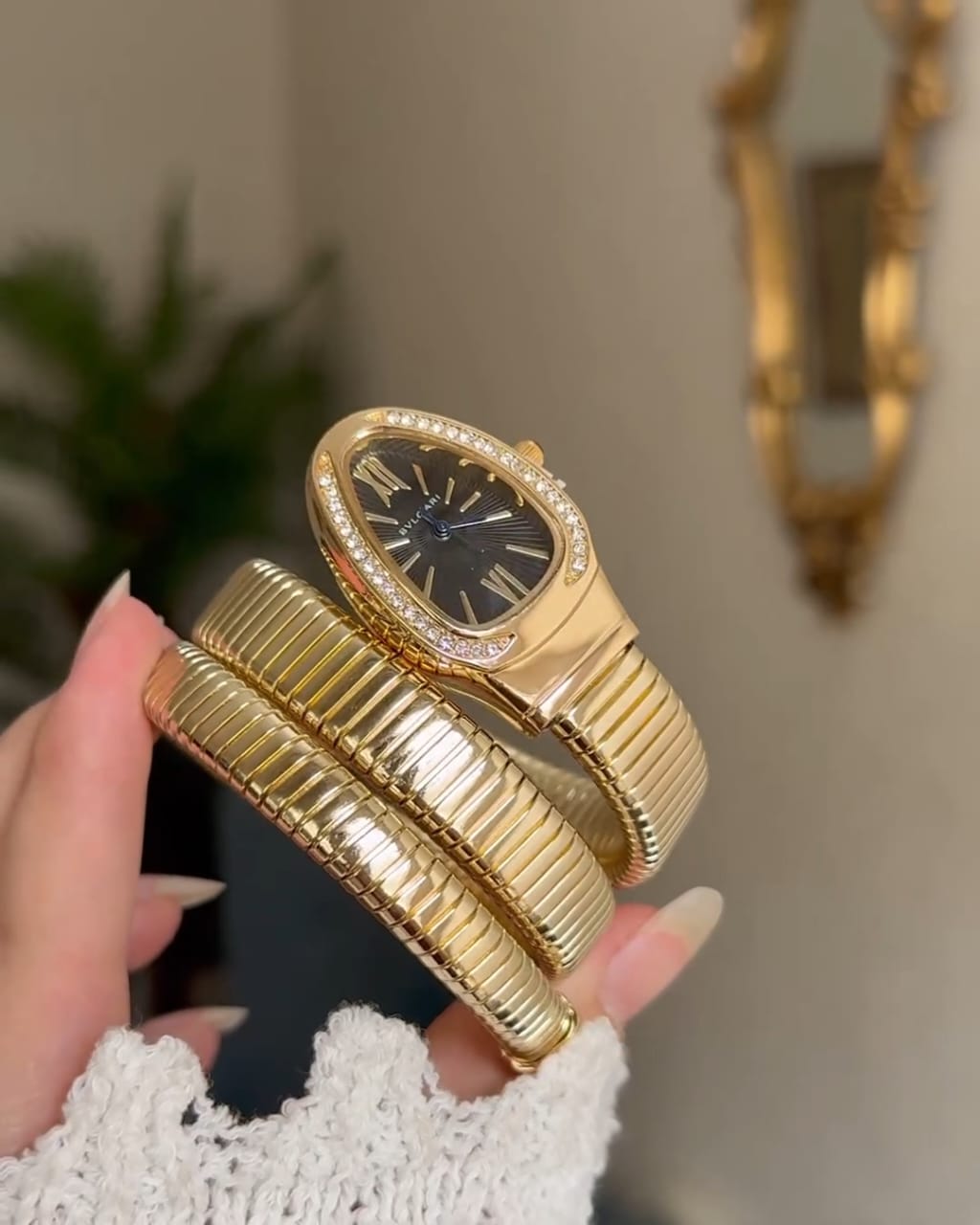 Serpenti Snake Watch Golden Black