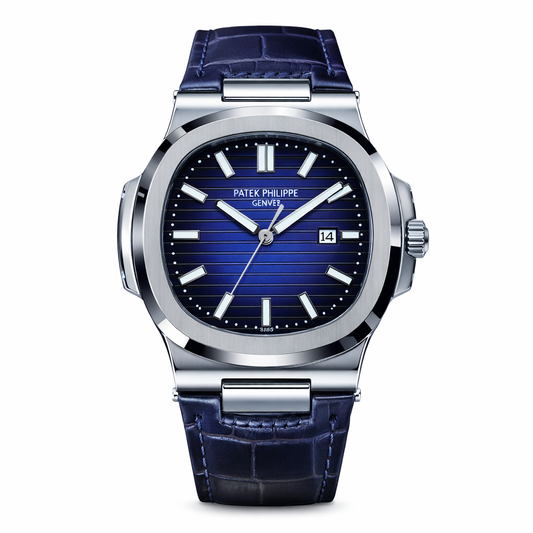 Nautilus Leather Strap Master Lock - Full Blue
