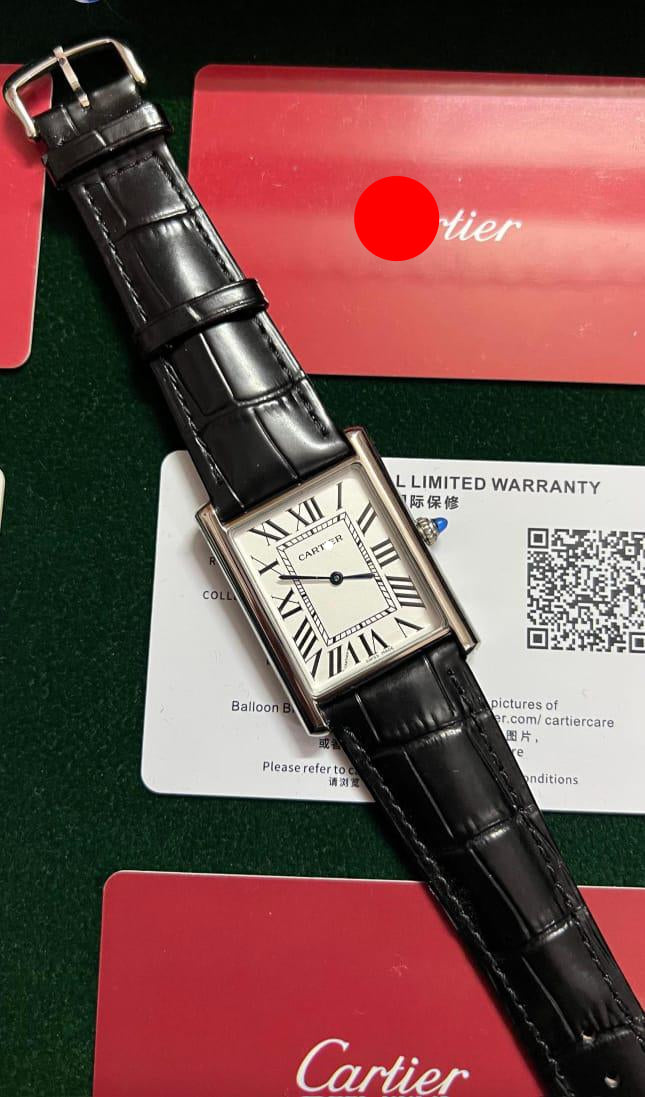 WHITE DIAL BLACK STRAP AUTO MOVEMENT